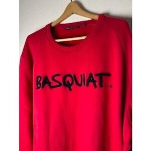 Basquiat x Sean John Red Graphic Crewneck Sweatshirt Menswear 3XL
